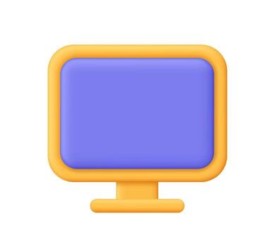 Colorful computer screen icon vector