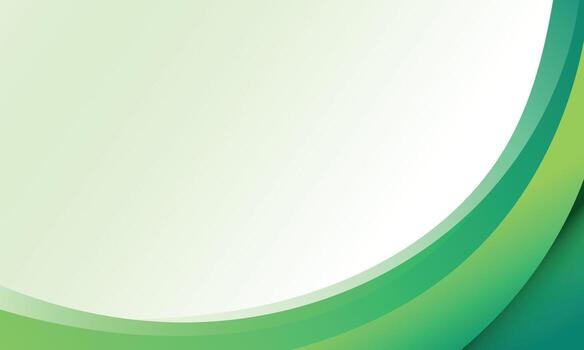 Abstract smooth green gradient wave presentation background vector