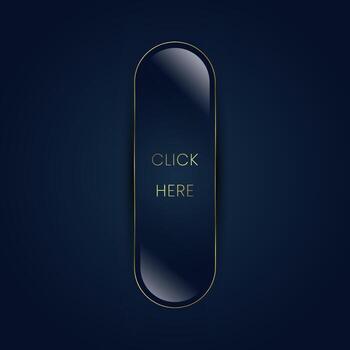 The Luxury Button with Stylish black and gold capsule button ideal for luxury brands and upscale websites. Premium web buttons with elegant. illustration vector