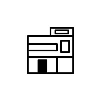 Geometric simplification of an urban structure embodying modern architectural design showcasing vector