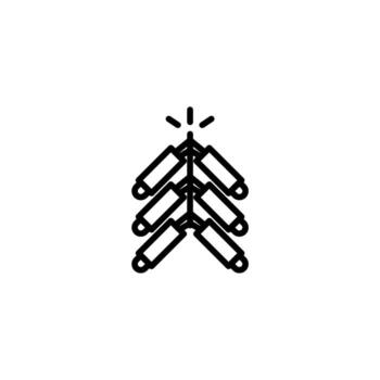 Minimalistic firecracker string illustration symbolizing celebration excitement and festive vector