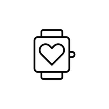 Modern wearable heart monitor watch displaying health data with streamlined minimalist design vector