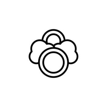 Stylized representation of cloud formation and circular elements concept weather pattern simple vector