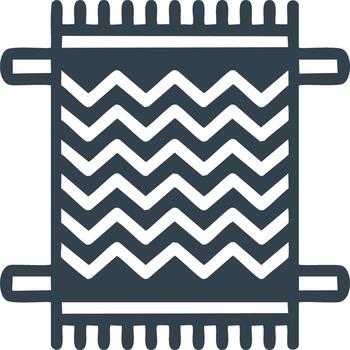 Stylized Loom Weaving with Zigzag Pattern Textile Arts and Crafts Design vector