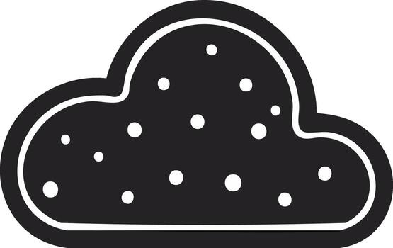 estilizado nube forma con puntos minimalista clima símbolo diseño vector