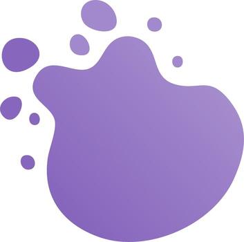 Abstract purple shape with fluid and organic design elements, gradient style vector