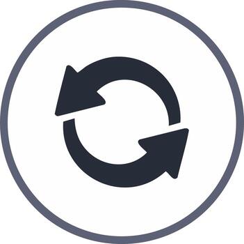 actualizar y recargar icono con dos circular flechas plano símbolo para actualizar, sincronizar, y repetir vector