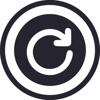 refrescante icono gráfico lazo flecha en circulo forma actualizar símbolo vector