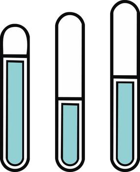 Tres cargando barras demostración diferente etapas de terminación, Progreso íconos vector
