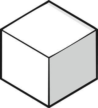 Isometric Cube Illustration Simple Geometry Shape Geometric Figures Diagram vector
