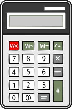 sencillo electrónico calculadora con numérico teclado y monitor vector