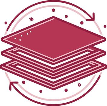 Stack of Layers with Round Arrows Rotating Elements vector