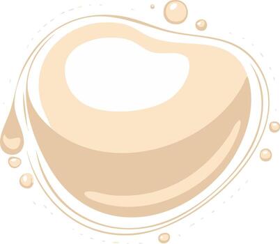 suave ligero beige de colores soltar y fluido gota con menor rosario rodeando en blanco antecedentes ilustración vector