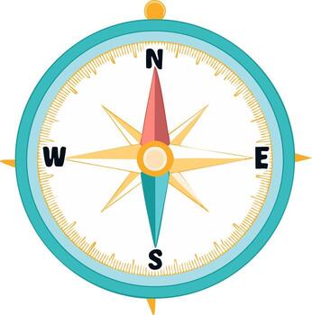 vibrante Brújula icono ilustrando navegación, guía, viajar, y hallazgo el Derecha camino vector