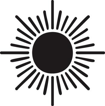 Bold Sunburst Symbol Graphic Design Element with Striking Radial Rays in Format vector