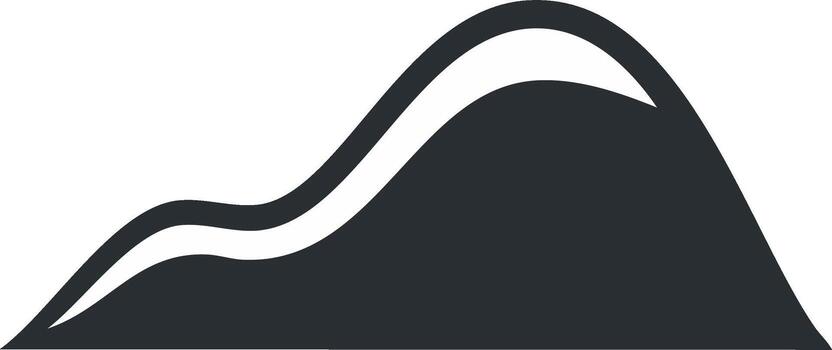 Abstract design of curved shapes with a white stripe in a flat modern style vector