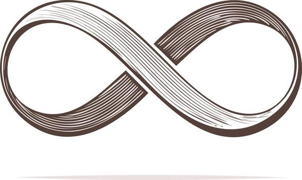 Infinity Symbol Drawn With Fine Lines And Subtle Shading In A Classic Style vector