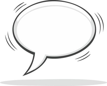 Cartoon Style Speech Bubble with Comic Effect Design for Messaging and Communication vector