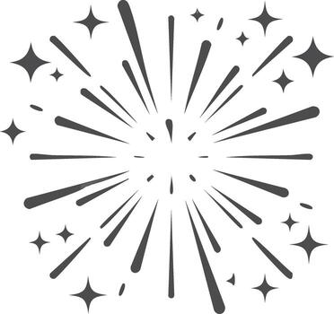 Bursting Star Explosion Sparkles Display Radiating Lines Graphic Element vector