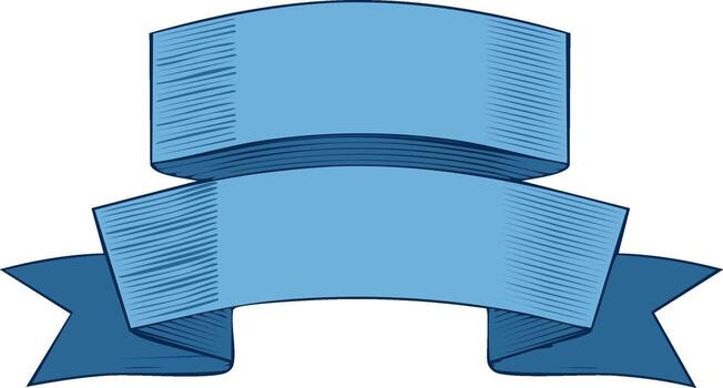 Light Blue Ribbon Banner with Space for Text Presentation Graphic Design Element vector