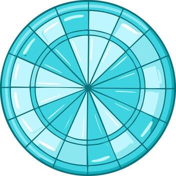 redondo manchado vaso con geométrico patrones y ligero azul matices creando un visual textura y estructurado radial simetría vector