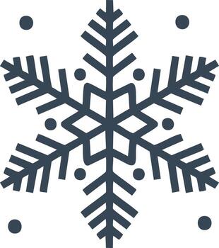 estilizado copo de nieve gráfico con decorativo circular elementos sencillo invierno diseño vector