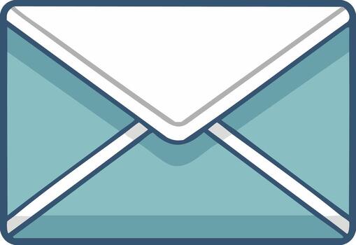 sencillo cerrado correo sobre icono para comunicación y mensajería vector