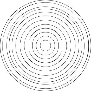 Abstract Concentric Circle Pattern with Black and White Circular Rings vector