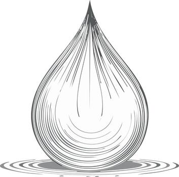 A drop of water with a drop of oil on it vector