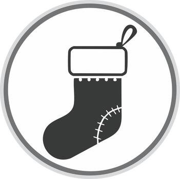 festivo Navidad media icono con colgando lazo y decorativo puntadas en un moderno circular diseño vector