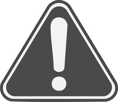 Warning sign with exclamation point in a triangle, representing danger, caution, and risks vector