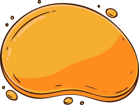resumen orgánico naranja gota con líquido efecto y pequeño gotas vector