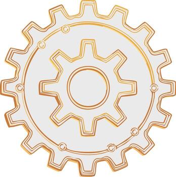 Abstract mechanical gears hand drawn sketch technology connection process illustration vector