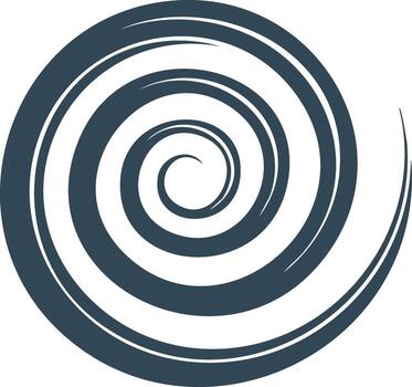 Abstract whirlpool pattern with curling lines, concentric and captivating design element, for dynamic background or modern decoration vector