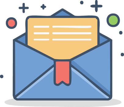 sobre con letra comunicación icono correo entrega mensaje notificación vector