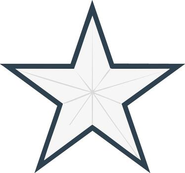 Clean Geometric Five-Pointed Star Symbol Graphic Icon Design Element vector