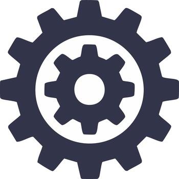Interlocked Gears Symbolic of Precision and Mechanical Processes in Technology and Industry vector