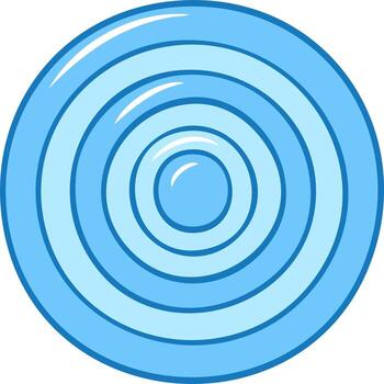 Concentric Blue Circles with Highlights Creating a Ripple Effect vector
