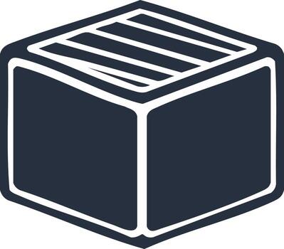 Modern graphic symbol of a dark container holding multiple papers or files for organization vector