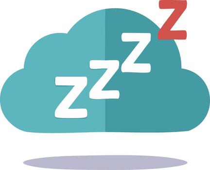 A cloud with a sleeping z in it vector