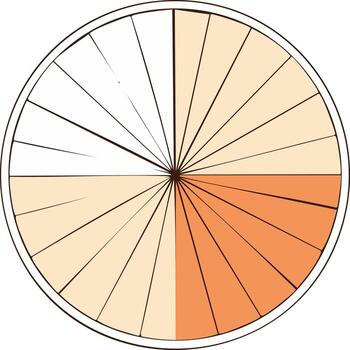 Abstract Circular Design with Orange and Peach Segments vector