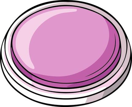 gráfico representación de un cosmético crema tarro en lavanda tonos y negrita líneas con tapa y envase vector