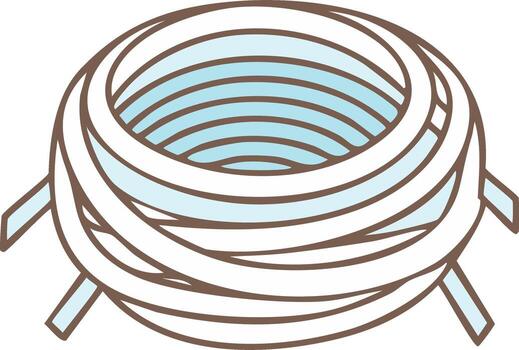 ilustración de un gráfico nido diseño con líneas y neutral colores vector