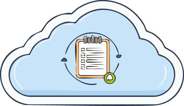 Cloud Checklist Management with Digital Data Synchronization vector