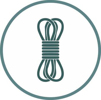 Neatly Coiled Rope Bundle Simple Icon for Utility or Climbing vector