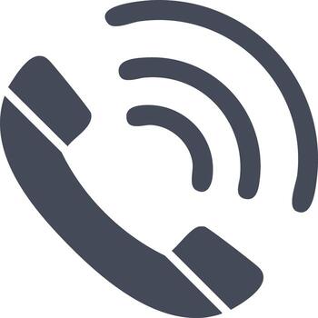 Incoming Call Icon With Sound Waves, Represents Communication and Connectivity vector