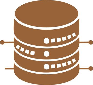 resumen base de datos icono con conectando líneas y datos visualización elementos vector