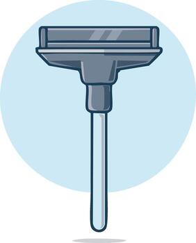 Illustration of manual razor with handle for grooming routine and personal care vector