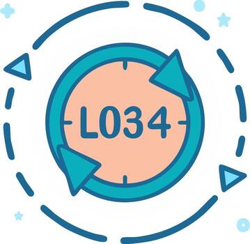 digital hora o proceso ilustración, reloj con flechas diseño vector