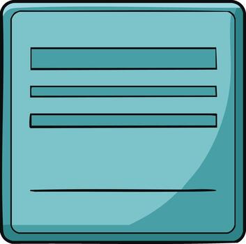 Blue Document with Rectangles and Line Design Concept Illustration vector